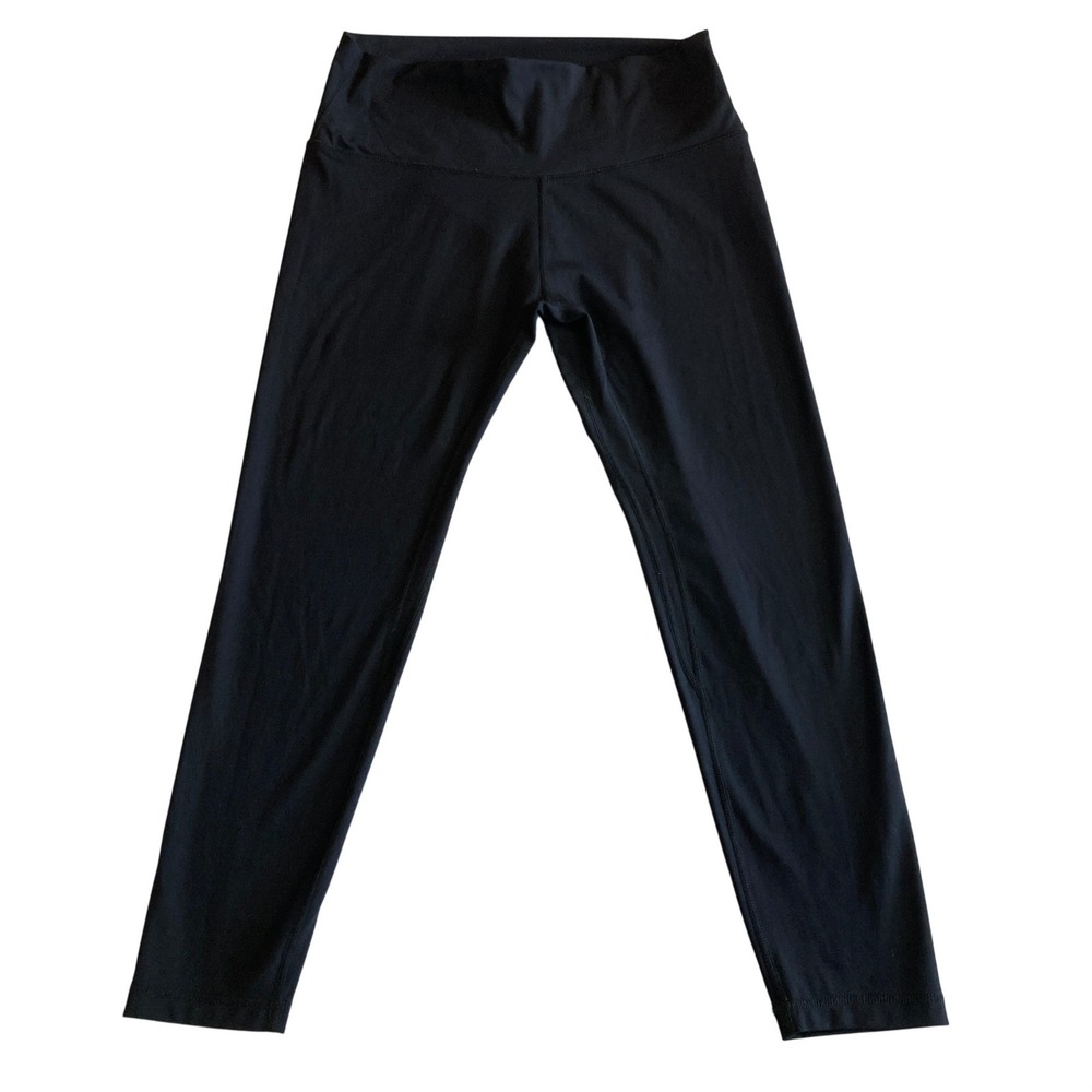 Lululemon Black High Rise Cropped Leggings Yoga Pants Size 4 2" Inch Inseam